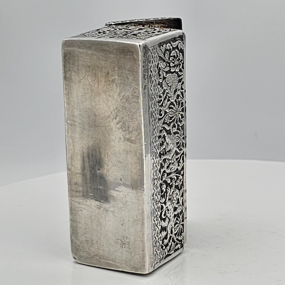 Fabulous Antique  Indian Kutch Silver Table Snuff Box c1880 View XVI