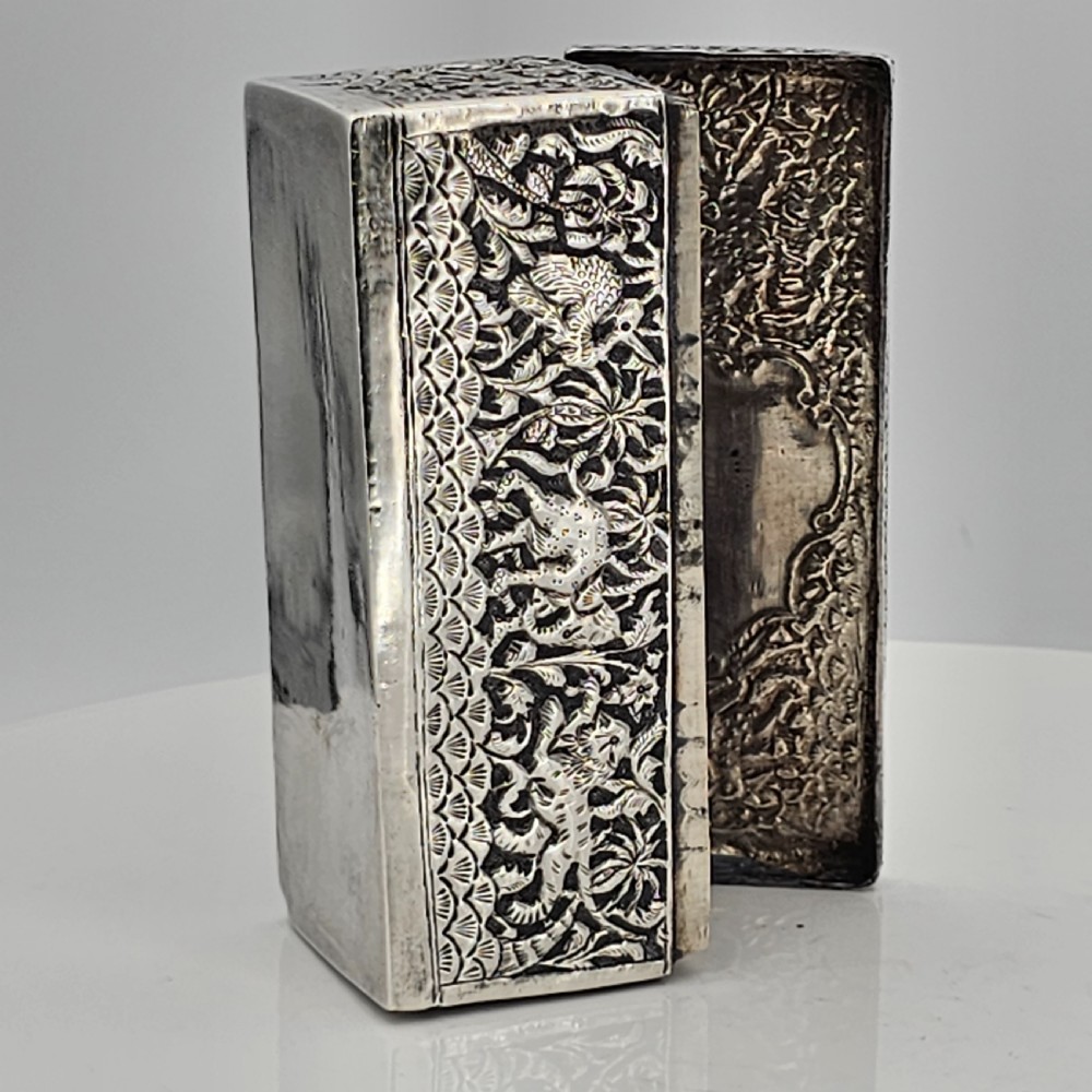 Fabulous Antique  Indian Kutch Silver Table Snuff Box c1880 View XVII