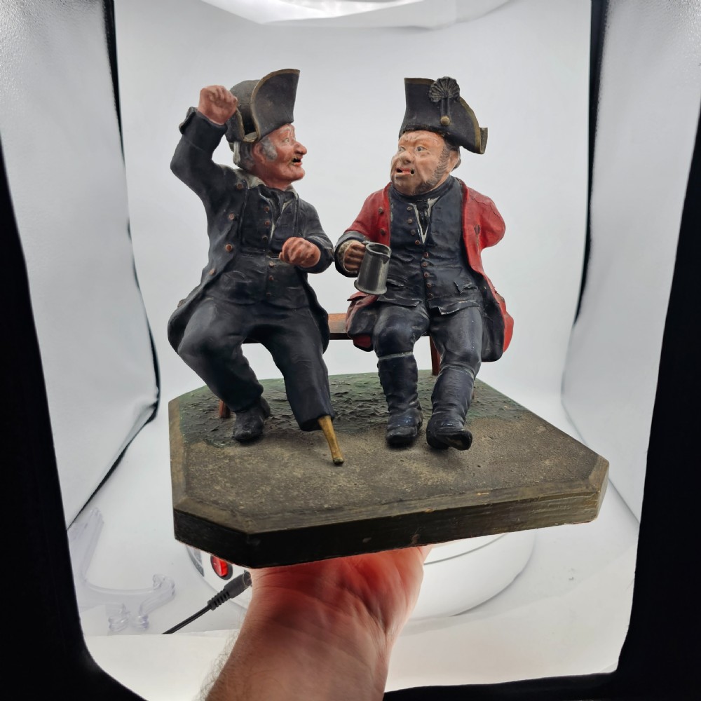 Extremely Rare Papier mâché ‘smoking’ model of ‘The Lobster & Crab’ c1800 View XII