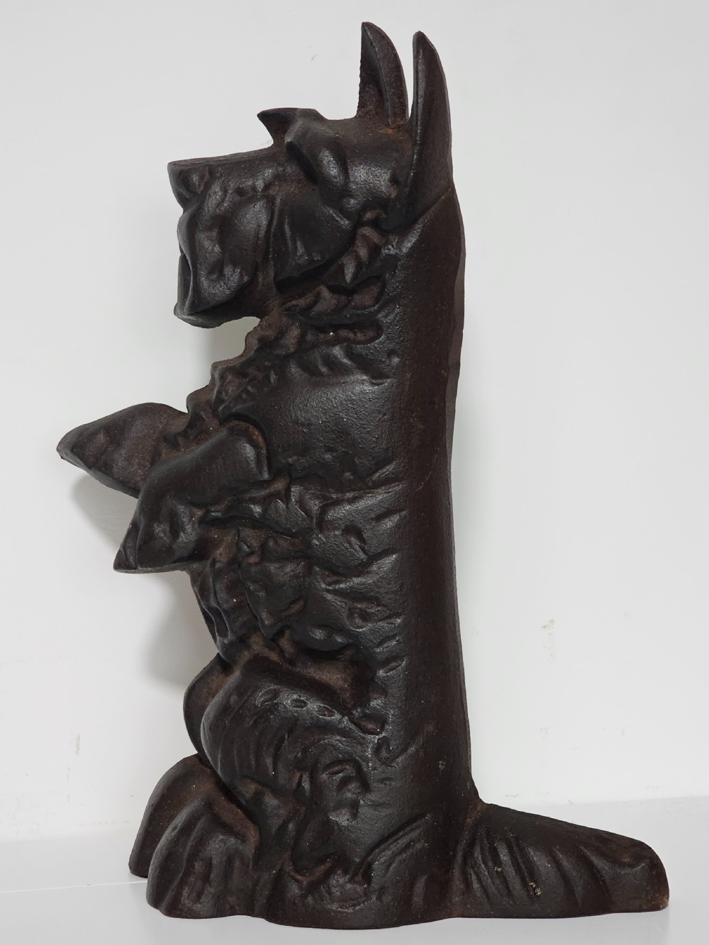 Fine Large Antique cast iron scottie door stop