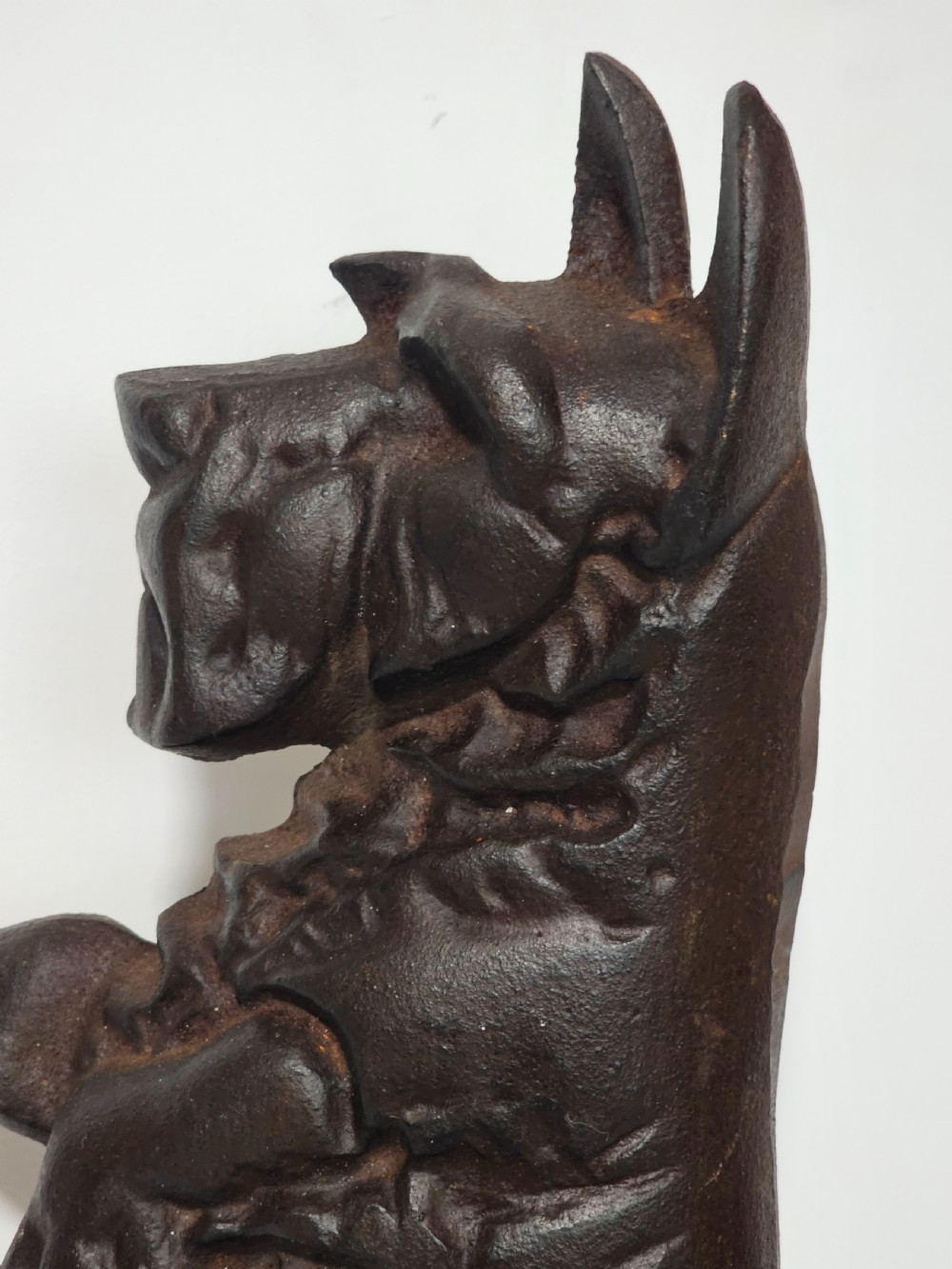 Fine Large Antique cast iron scottie door stop View IV