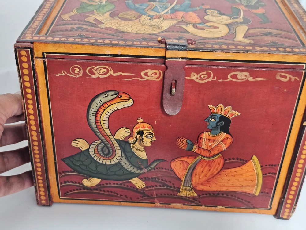 Fabulous late19th/early 20th Indian spice cabinet. View IX