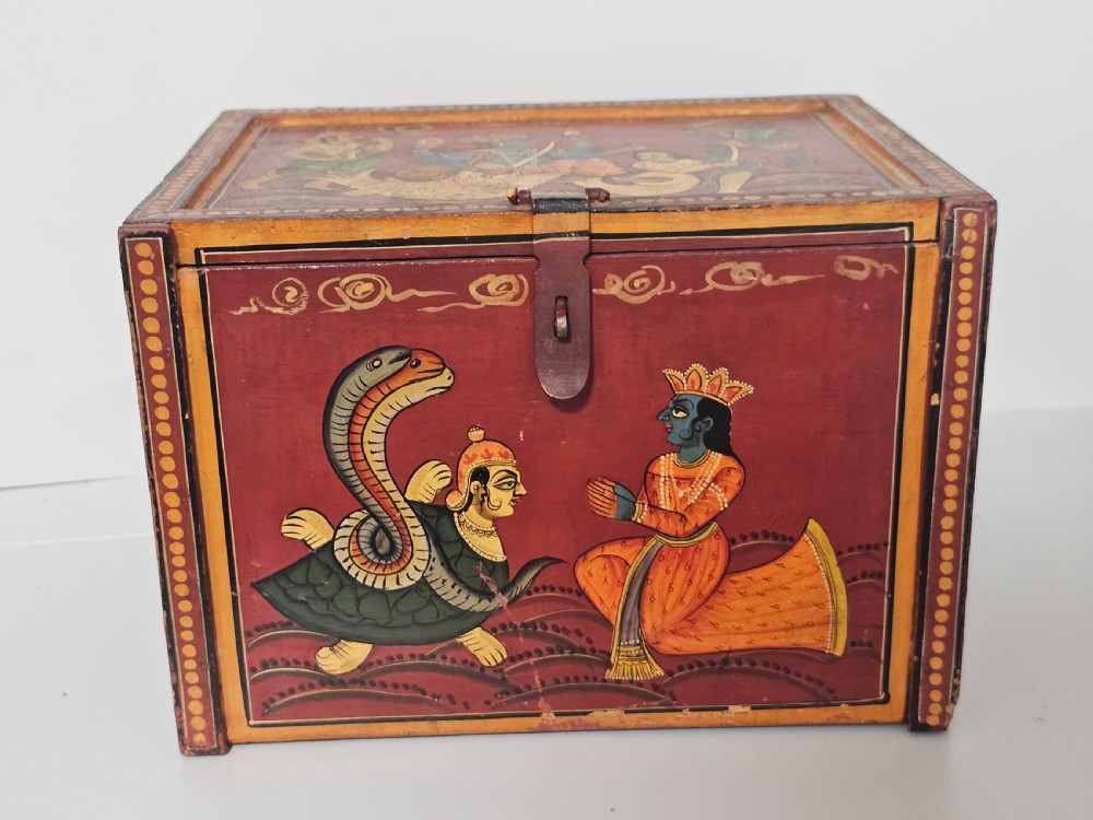 Fabulous late19th/early 20th Indian spice cabinet. View X