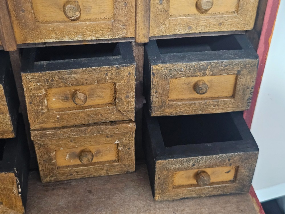 Fabulous late19th/early 20th Indian spice cabinet. View XIII