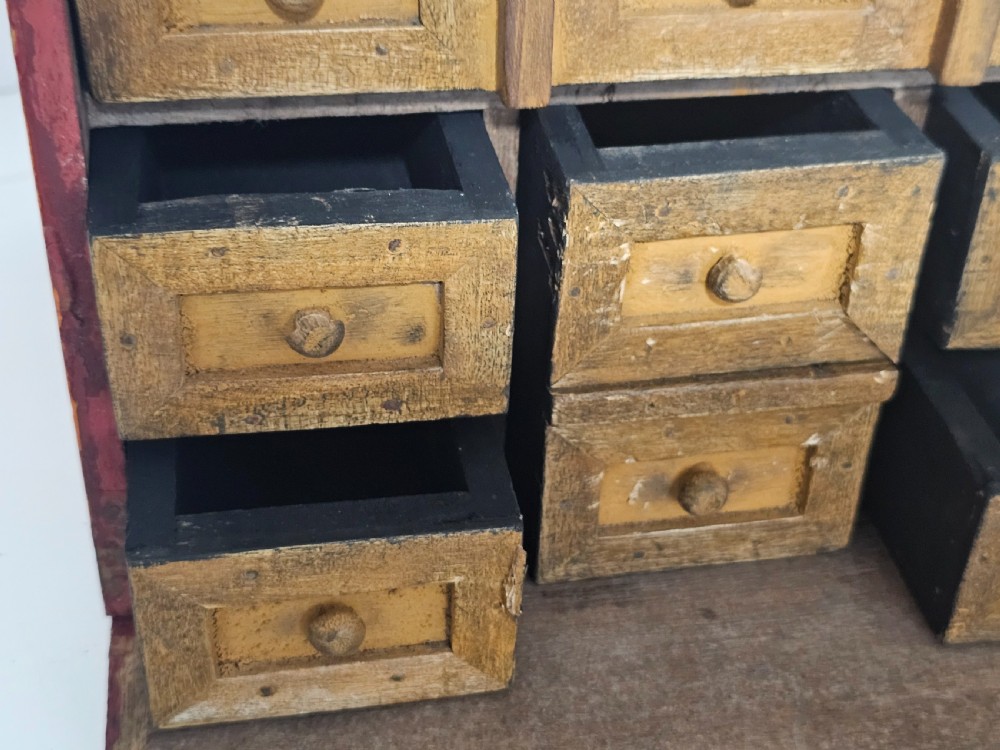 Fabulous late19th/early 20th Indian spice cabinet. View XIV