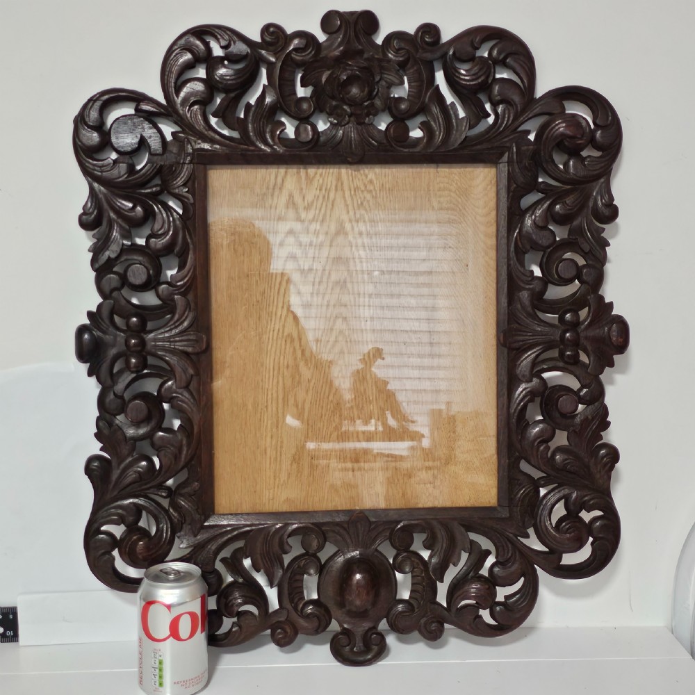 Fine Quality Large Antique Carved Wooden Frame View II