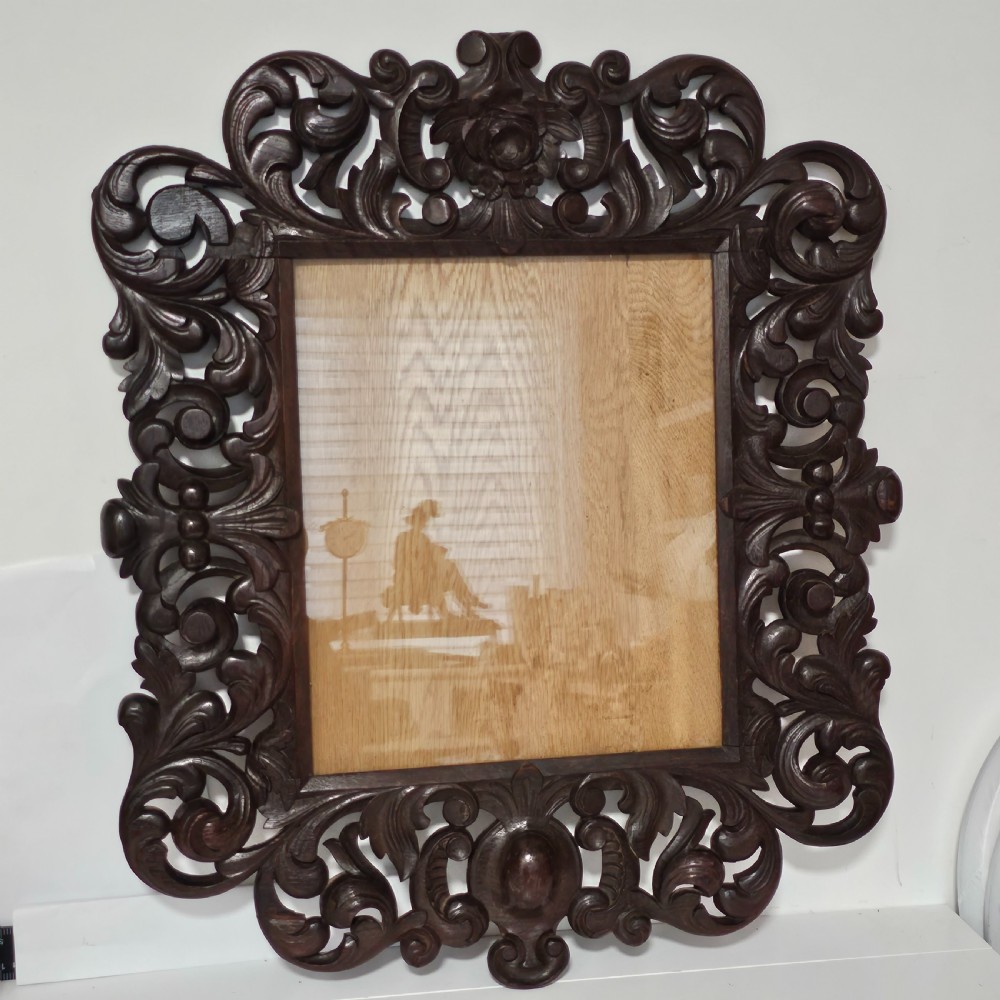 Fine Quality Large Antique Carved Wooden Frame View V