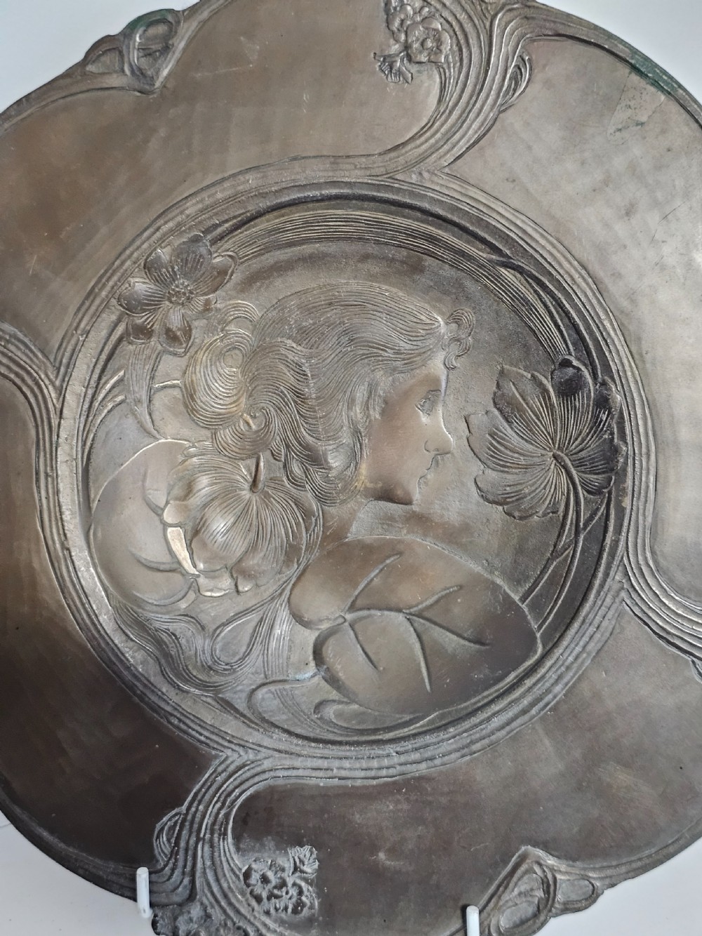 Fabulous Large Art Nouveau Bronze Dish c1900 View VII
