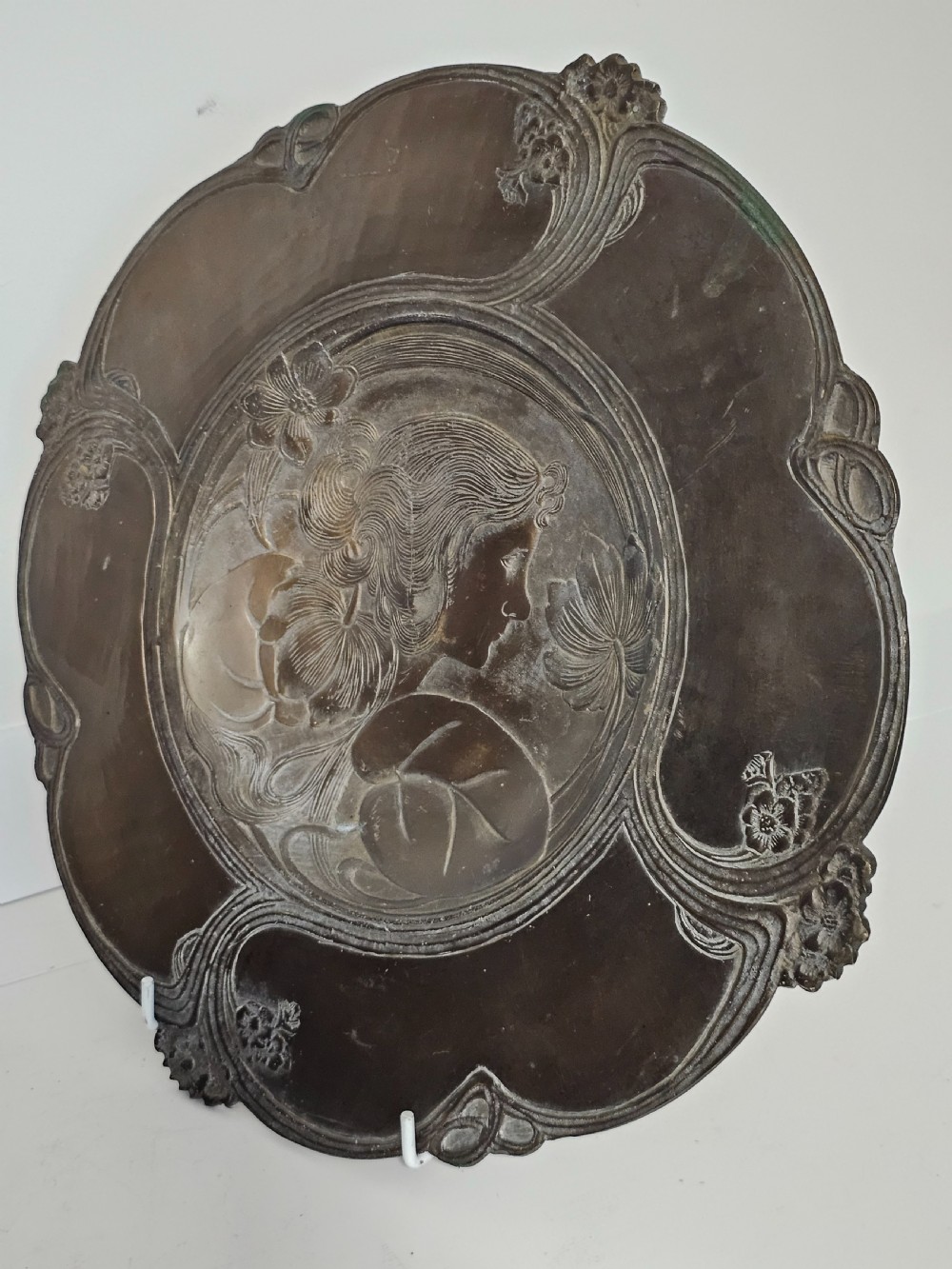 Fabulous Large Art Nouveau Bronze Dish c1900 View VIII