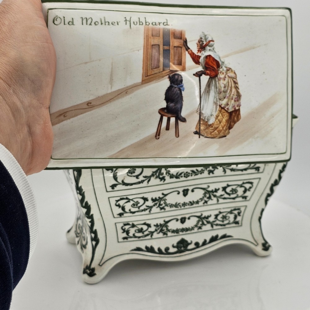 1905 Royal Doulton Huntley & Palmer Porcelain Biscuit Barrel Old Mother Hubbard View III