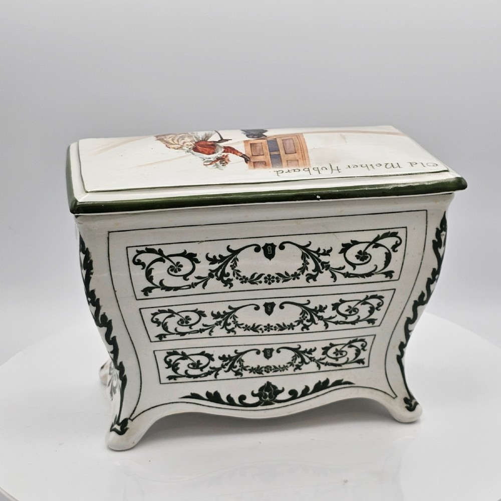 1905 Royal Doulton Huntley & Palmer Porcelain Biscuit Barrel Old Mother Hubbard View VII