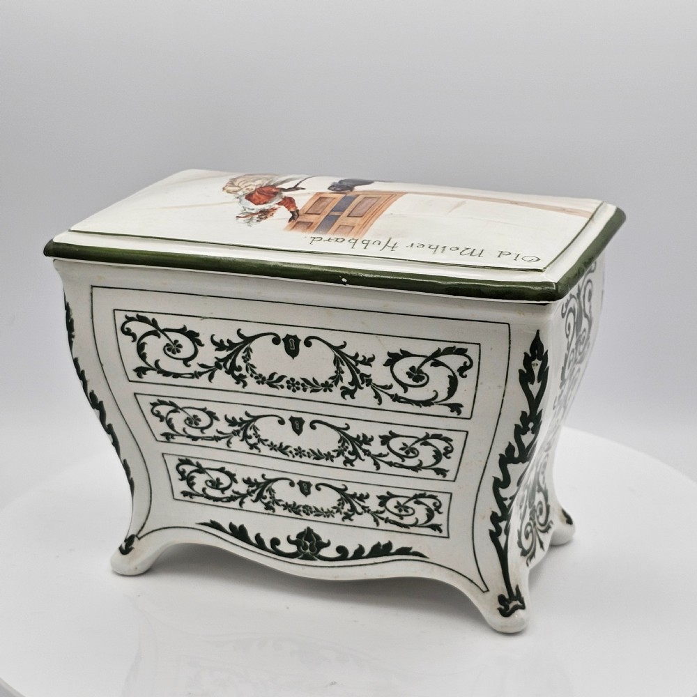 1905 Royal Doulton Huntley & Palmer Porcelain Biscuit Barrel Old Mother Hubbard View VIII