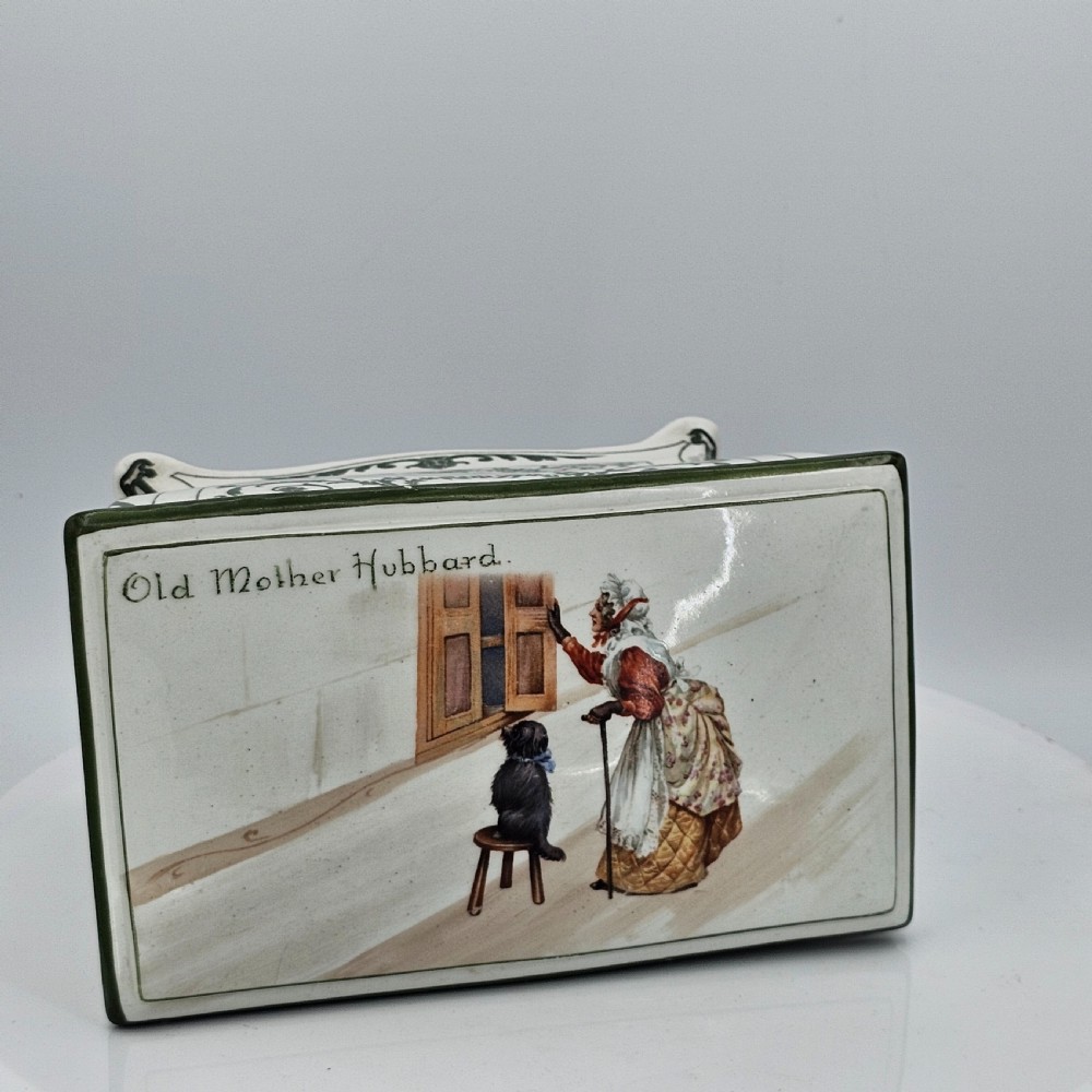 1905 Royal Doulton Huntley & Palmer Porcelain Biscuit Barrel Old Mother Hubbard View XIII
