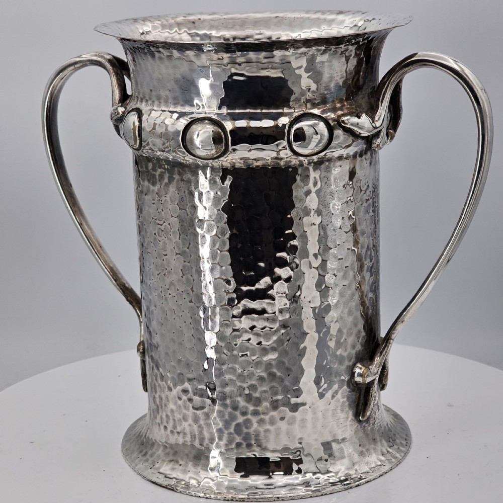 Barker Brothers Super-Quality Art Nouveau Arts & Crafts 1905 Silver-Plated Wine Cooler View II