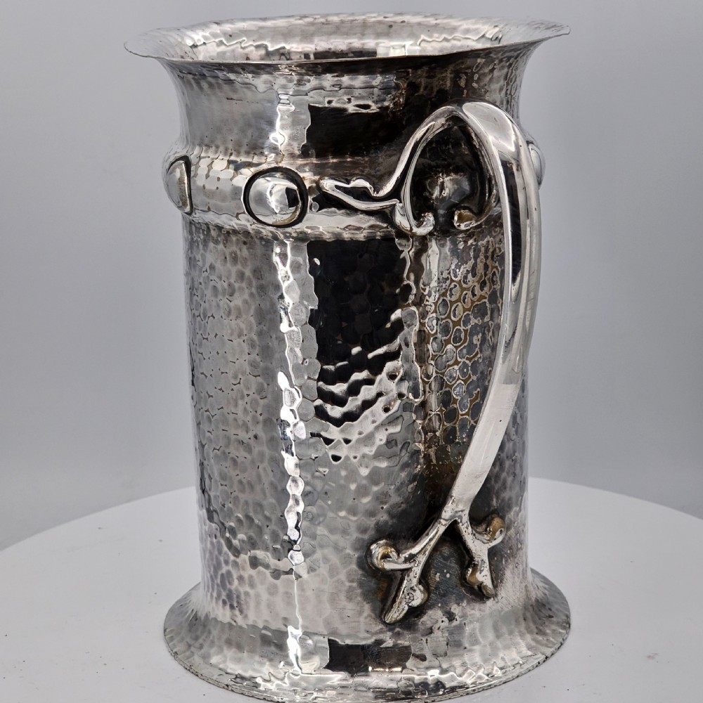 Barker Brothers Super-Quality Art Nouveau Arts & Crafts 1905 Silver-Plated Wine Cooler View III