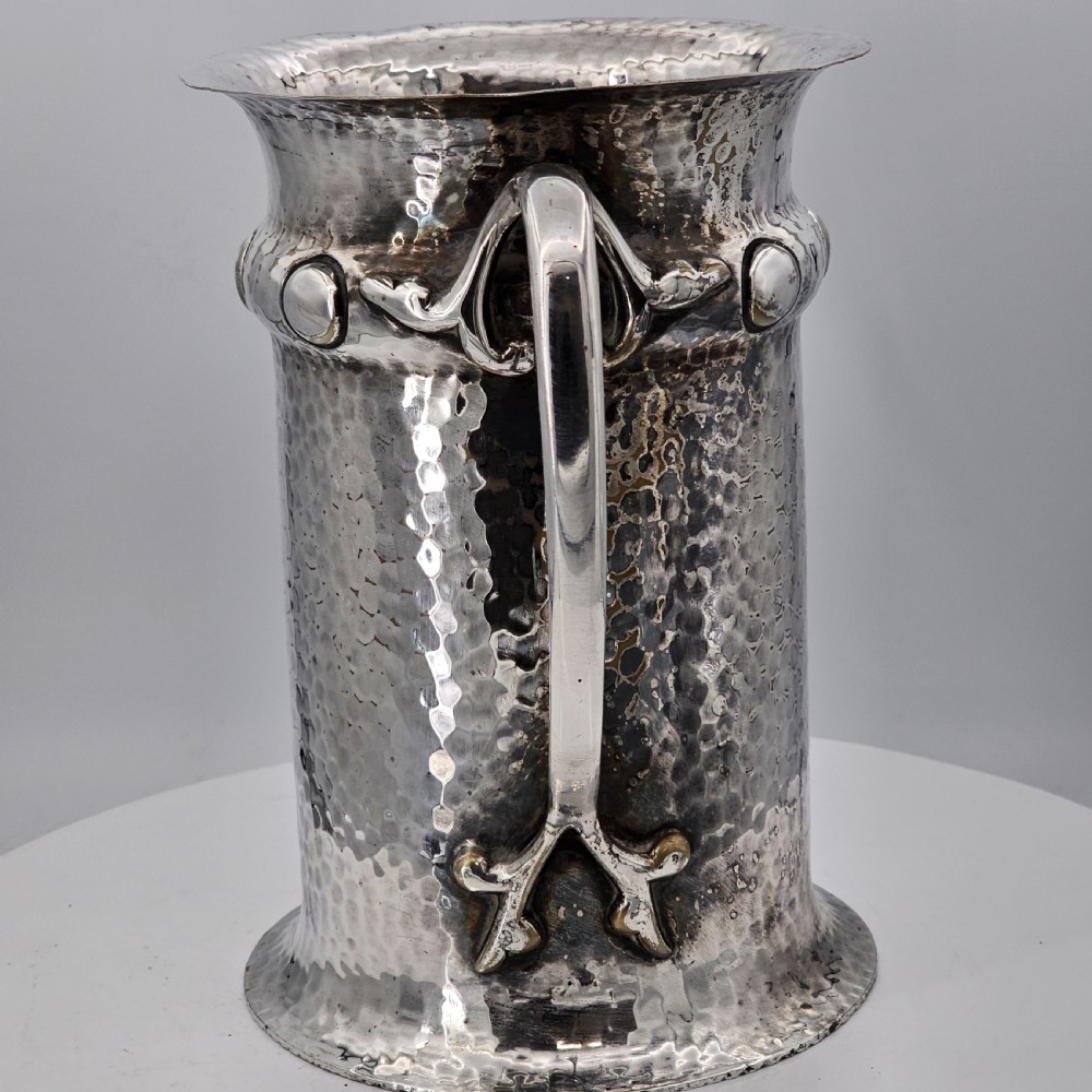 Barker Brothers Super-Quality Art Nouveau Arts & Crafts 1905 Silver-Plated Wine Cooler View IV