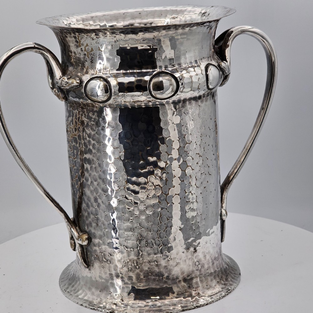 Barker Brothers Super-Quality Art Nouveau Arts & Crafts 1905 Silver-Plated Wine Cooler View V