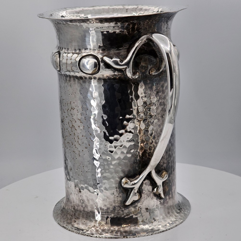 Barker Brothers Super-Quality Art Nouveau Arts & Crafts 1905 Silver-Plated Wine Cooler View VI