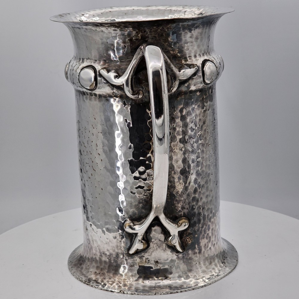 Barker Brothers Super-Quality Art Nouveau Arts & Crafts 1905 Silver-Plated Wine Cooler View VII