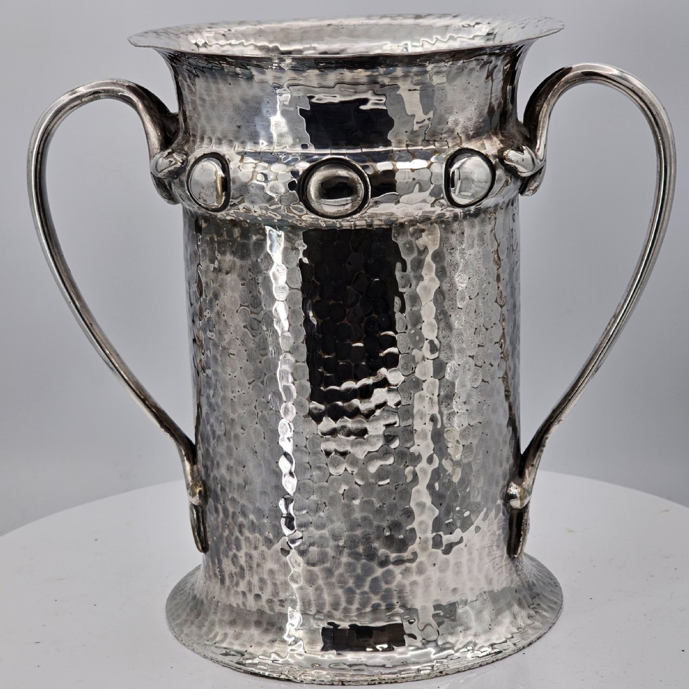 Barker Brothers Super-Quality Art Nouveau Arts & Crafts 1905 Silver-Plated Wine Cooler View VIII