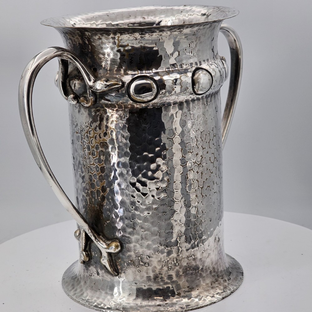 Barker Brothers Super-Quality Art Nouveau Arts & Crafts 1905 Silver-Plated Wine Cooler View IX