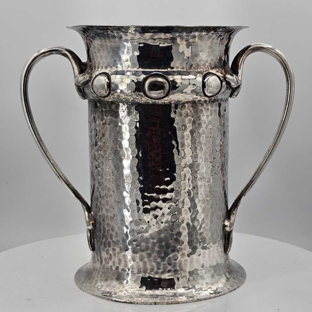 Barker Brothers Super-Quality Art Nouveau Arts & Crafts 1905 Silver-Plated Wine Cooler View XIII