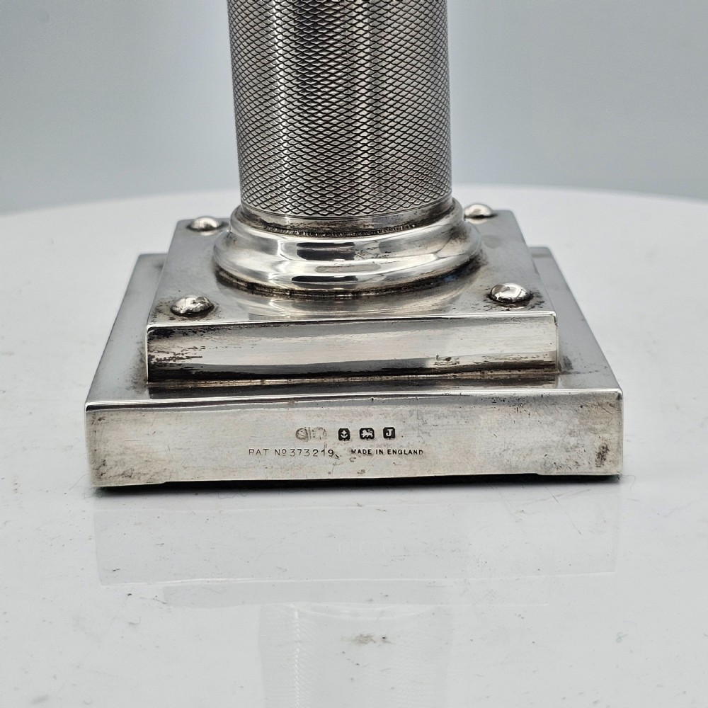 Exceptionally Rare And Fine Saunders and Mckenzie Solid Silver Sundial & Compass On Column C1933 View XVIII