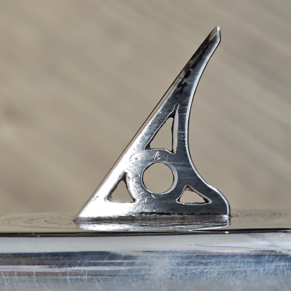 Exceptionally Rare And Fine Saunders and Mckenzie Solid Silver Sundial & Compass On Column C1933 View XX