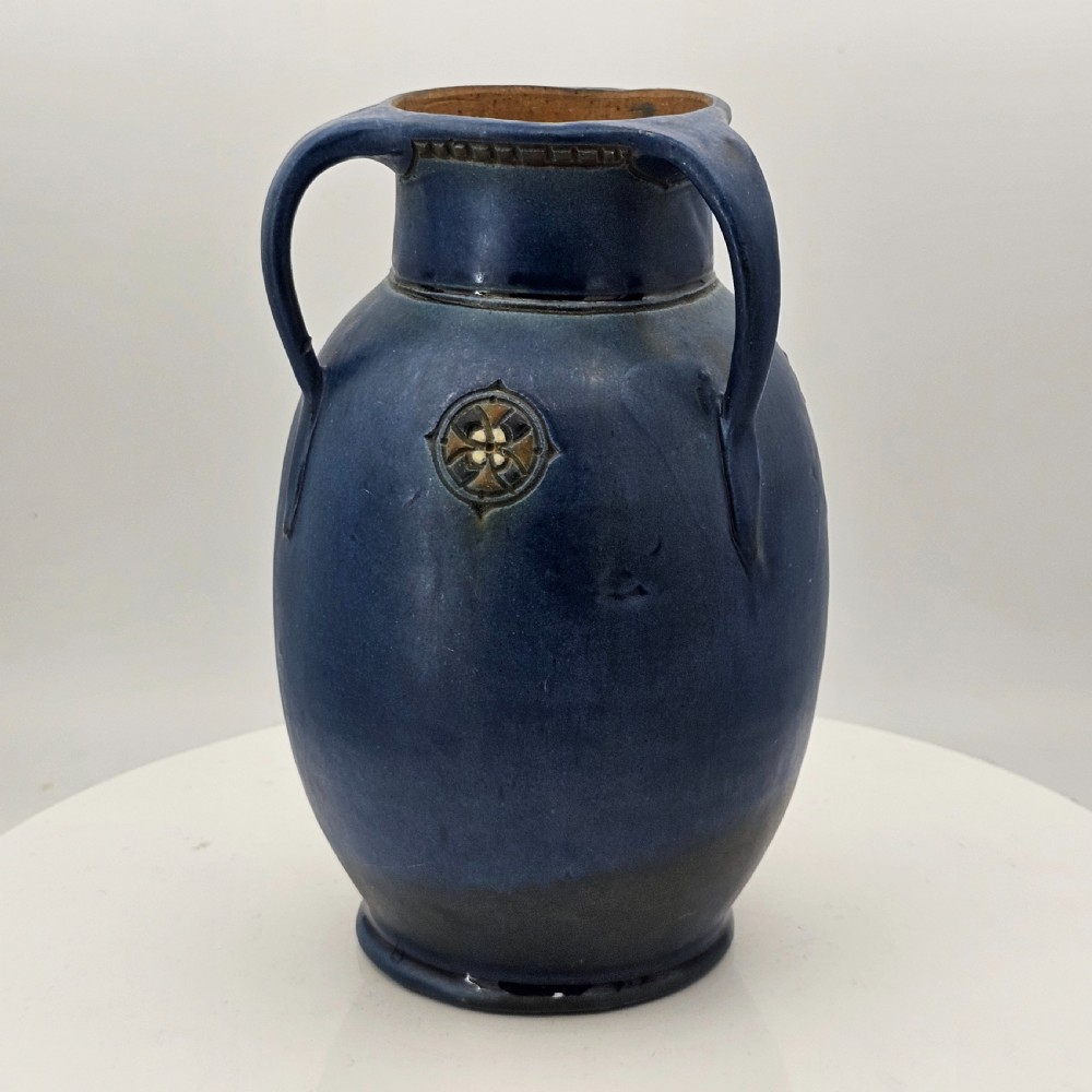 Mobach Utrecht Secessionist/Art Deco Vase Blue C1915 View II