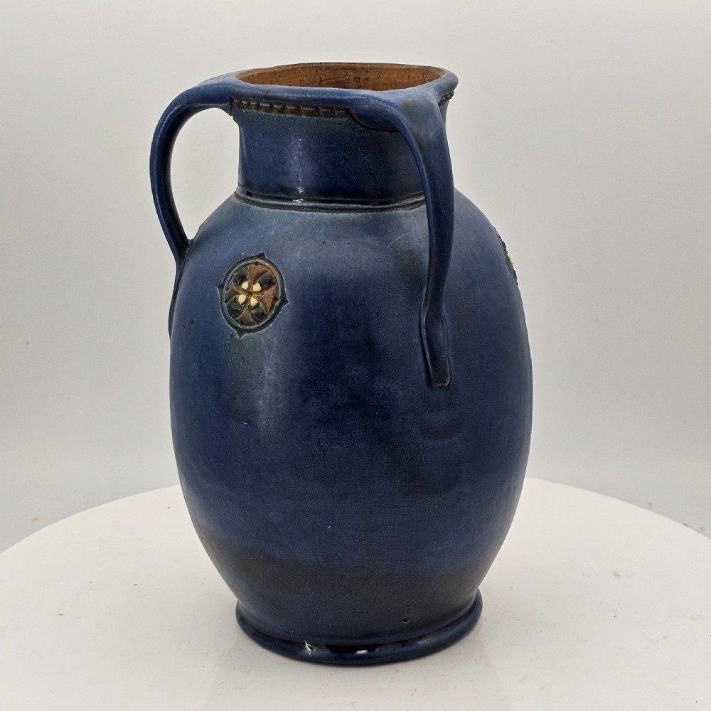 Mobach Utrecht Secessionist/Art Deco Vase Blue C1915 View V