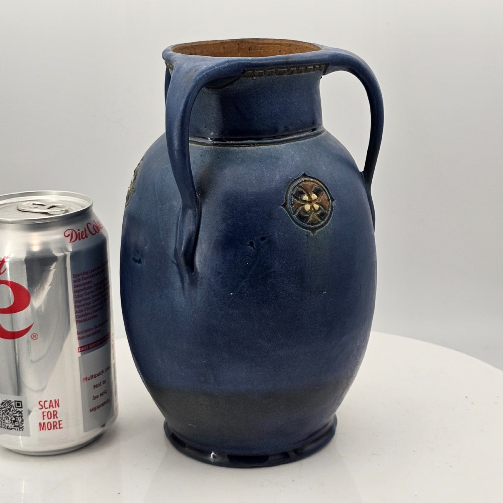 Mobach Utrecht Secessionist/Art Deco Vase Blue C1915 View VI