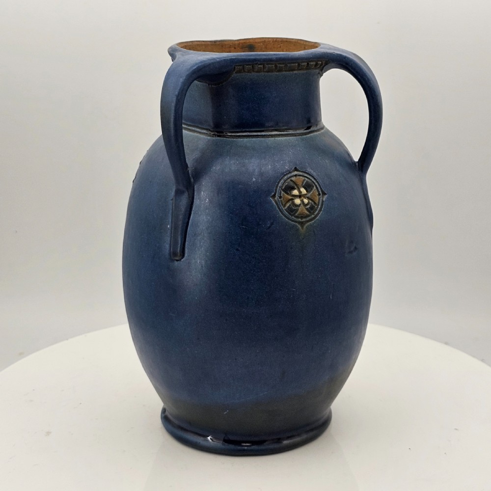 Mobach Utrecht Secessionist/Art Deco Vase Blue C1915 View VII