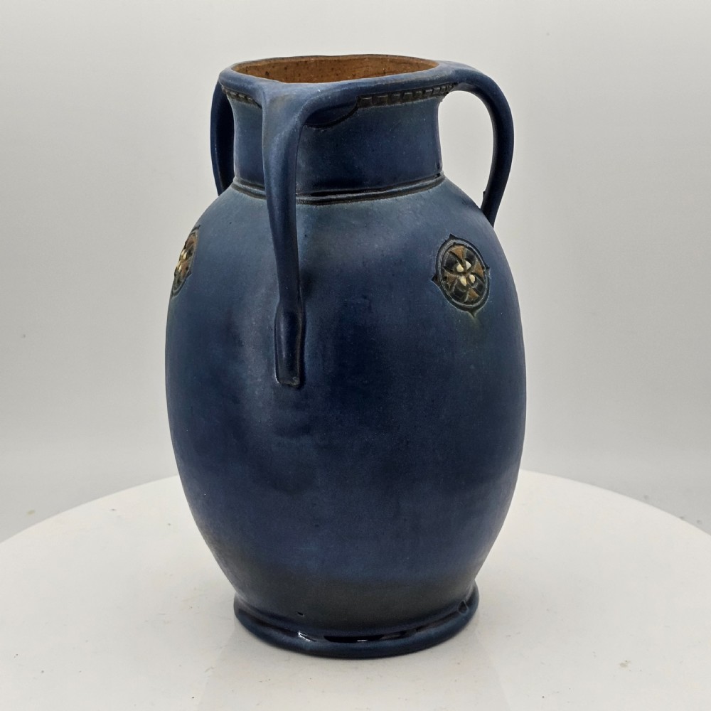 Mobach Utrecht Secessionist/Art Deco Vase Blue C1915 View VIII