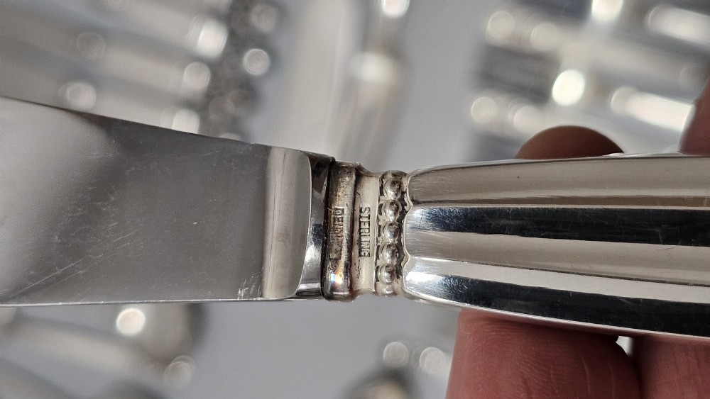 Stunning Vintage Georg Jensen 75pce Silver Acorn Cutlery Service plus 5 x Rare Frigast Silver Servers (Used only once) View VIII