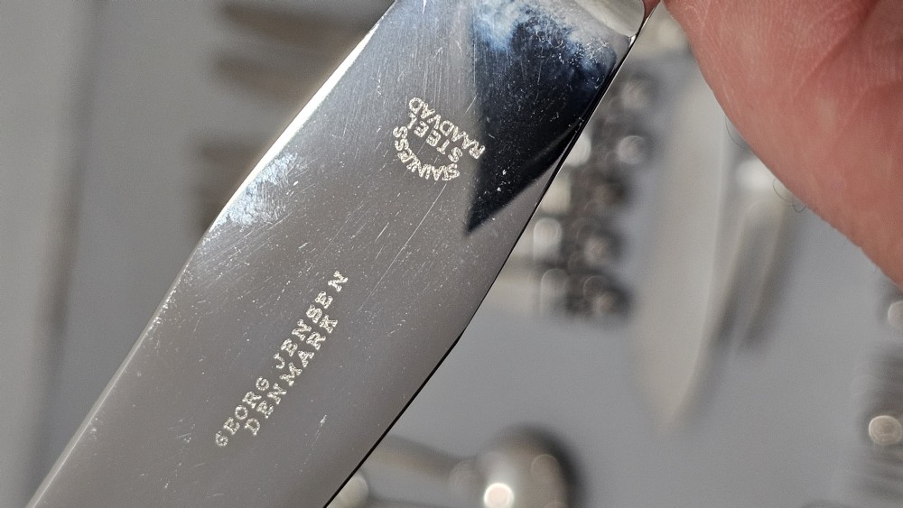 Stunning Vintage Georg Jensen 75pce Silver Acorn Cutlery Service plus 5 x Rare Frigast Silver Servers (Used only once) View XIX