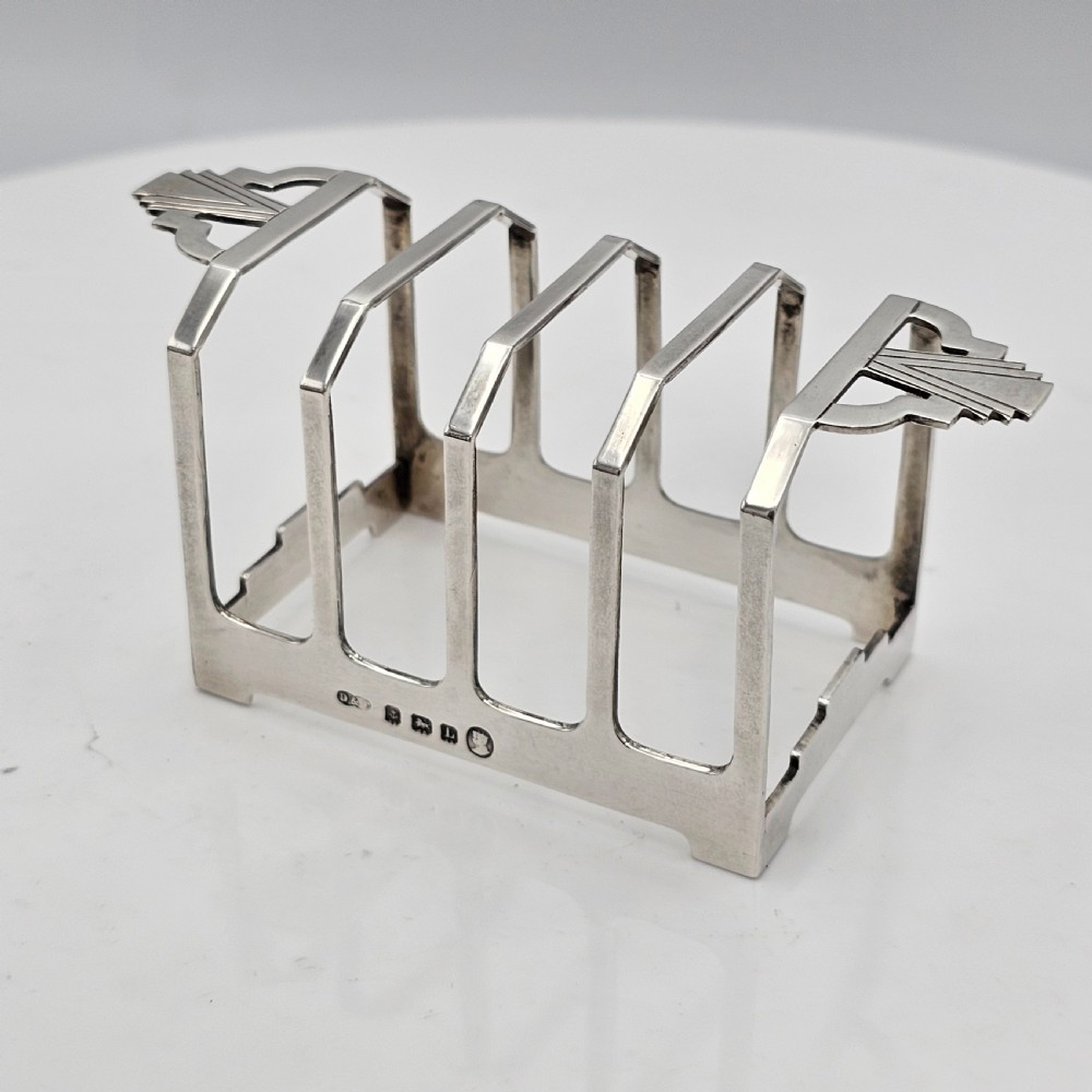 Stylish Art Deco Silver Toast Rack - Deakin & Francis 1935