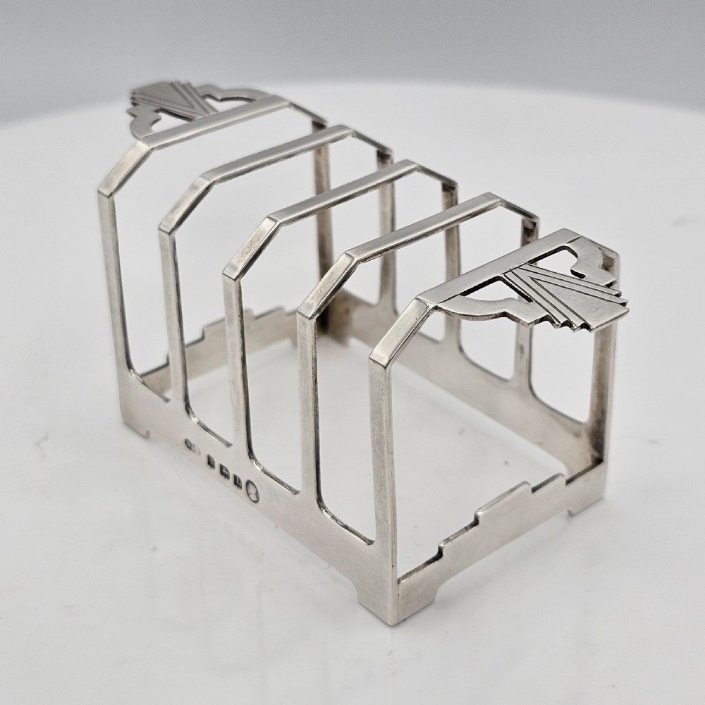 Stylish Art Deco Silver Toast Rack - Deakin & Francis 1935 View II