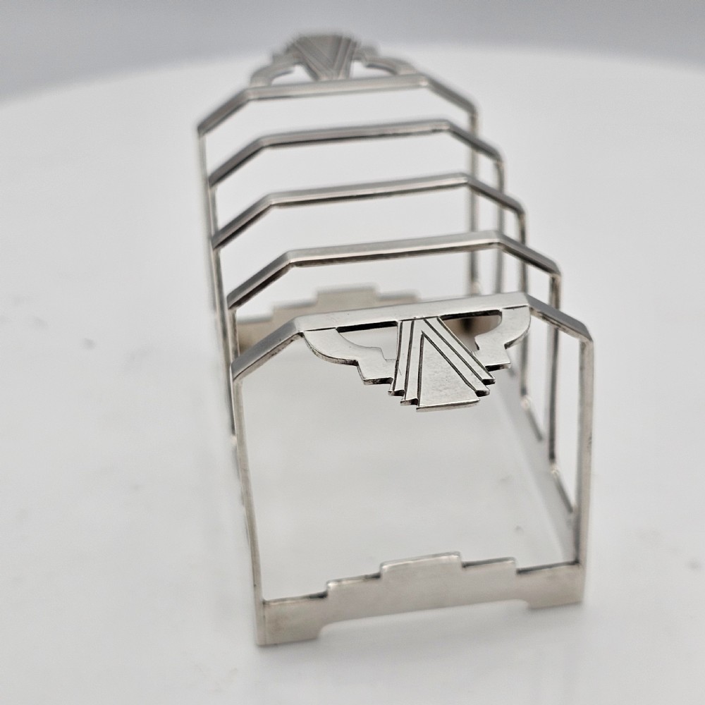 Stylish Art Deco Silver Toast Rack - Deakin & Francis 1935 View III