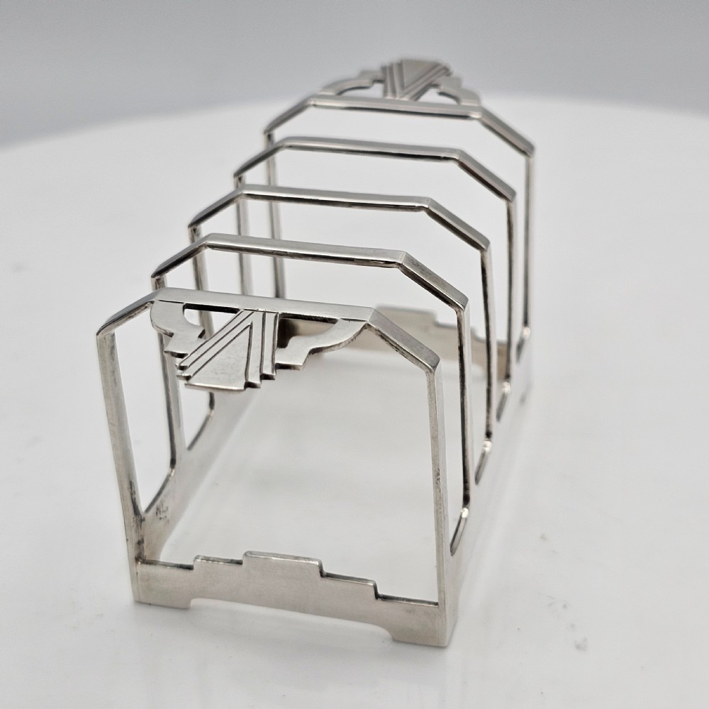 Stylish Art Deco Silver Toast Rack - Deakin & Francis 1935 View IV