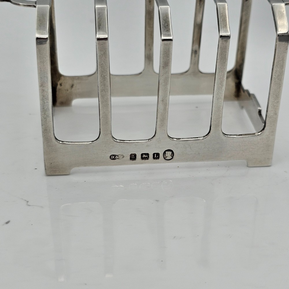 Stylish Art Deco Silver Toast Rack - Deakin & Francis 1935 View X