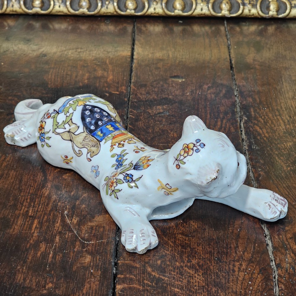 French Faience  Mont St Claire Cat wall pocket  View VI