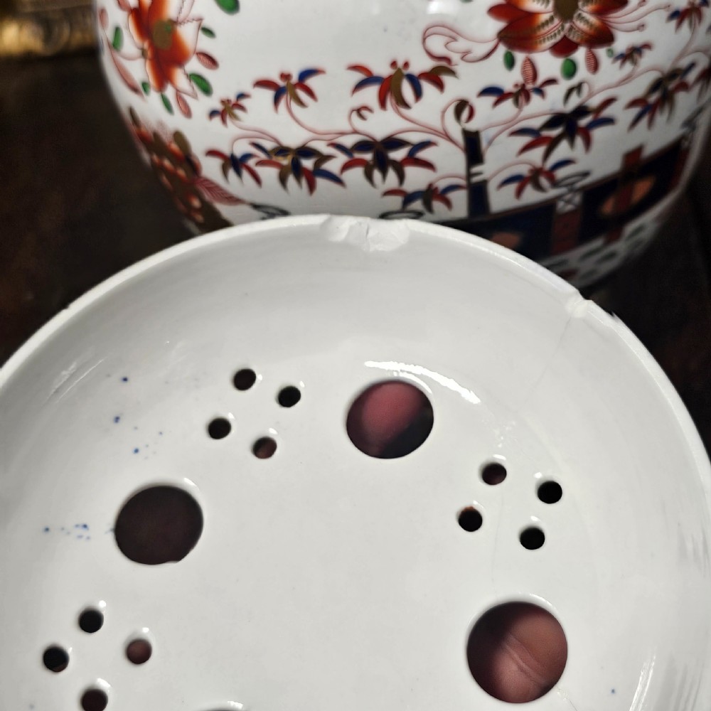 Beautiful Large 19thc Spode Pot Pourri Bowl and Cover View VII