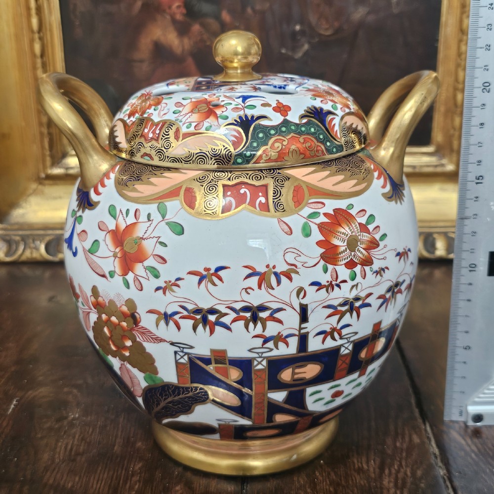Beautiful Large 19thc Spode Pot Pourri Bowl and Cover View XI
