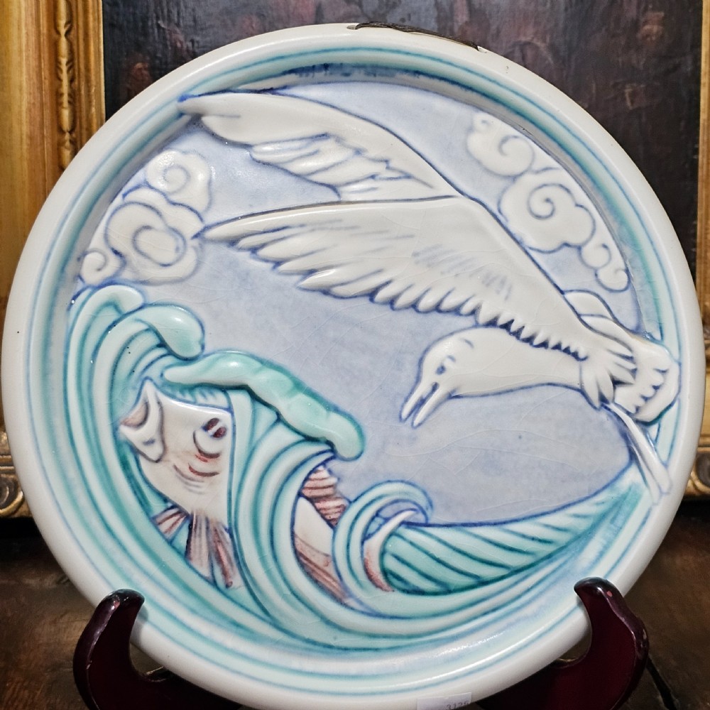 A fabulous Ceramic Plaque By William Mycock For Pilkingtons Royal Lancastrian