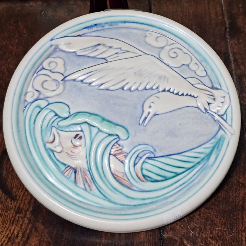 A fabulous Ceramic Plaque By William Mycock For Pilkingtons Royal Lancastrian View V