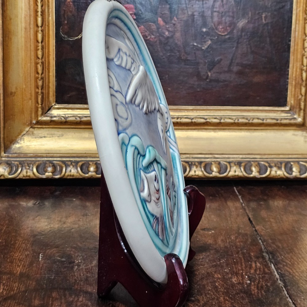 A fabulous Ceramic Plaque By William Mycock For Pilkingtons Royal Lancastrian View X