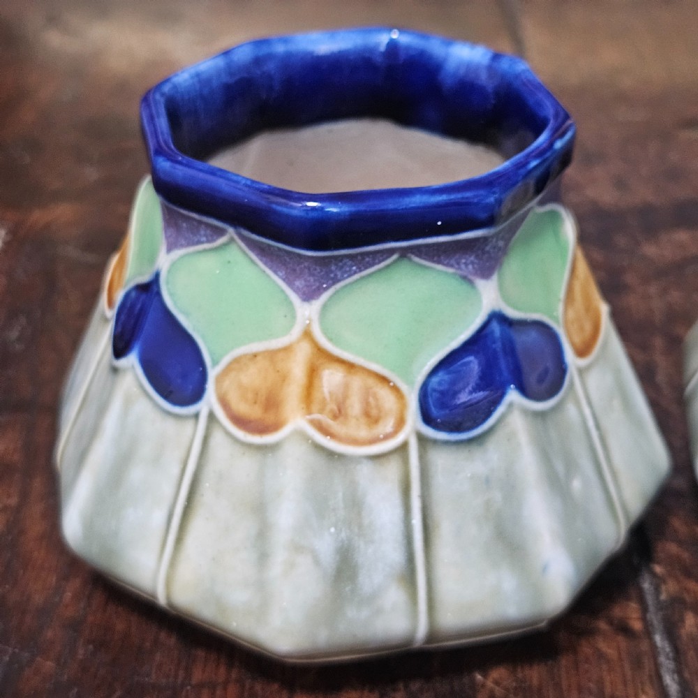 Delightful Pair of Art Deco Doulton Pots possibly Jane Hurst c1920 View II