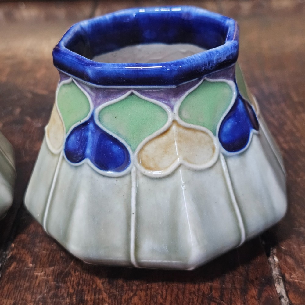 Delightful Pair of Art Deco Doulton Pots possibly Jane Hurst c1920 View IV