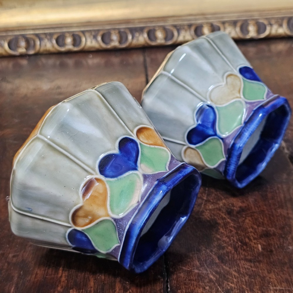 Delightful Pair of Art Deco Doulton Pots possibly Jane Hurst c1920 View VIII