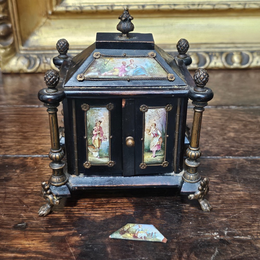 19th cent. Austrian / Viennese enamel jewellery casket chest View VI